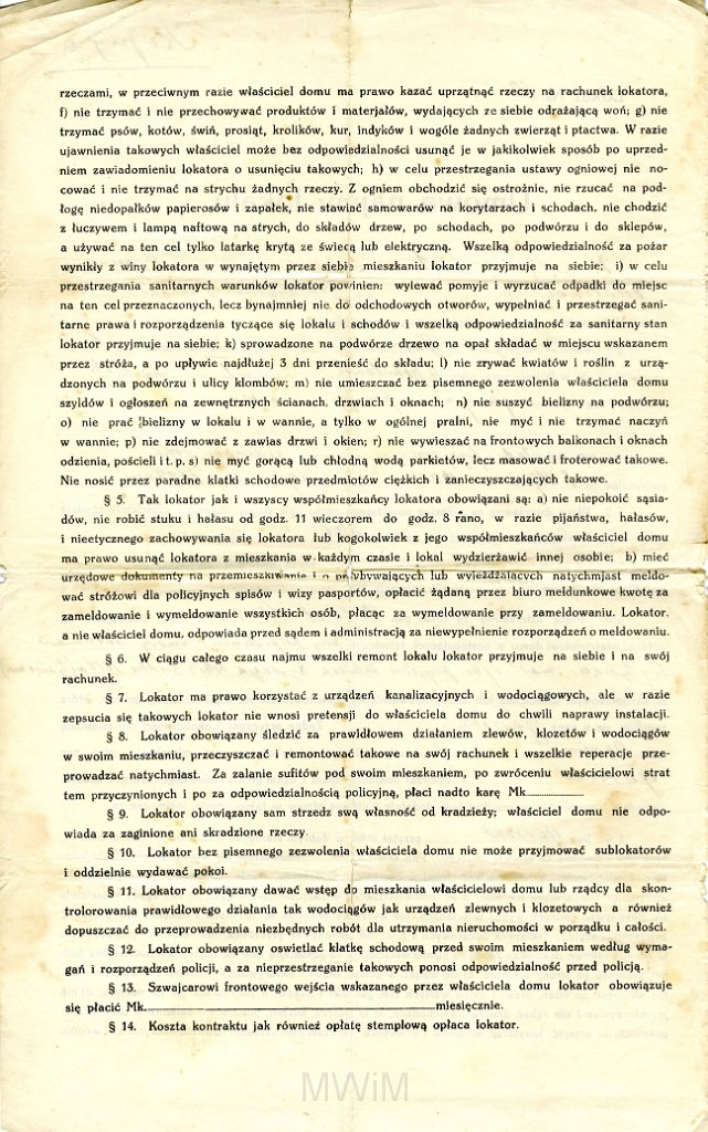 KKE 5738-10.jpg - (rosyjski i polski) Dok. Kopie. Umowy Najmu Lokalu wystawiona przez Wincentego Malinowskiego dla Benedykta Graszko, Wilno, 1919 r./1 I 1921 r./20 IV 1922 r.